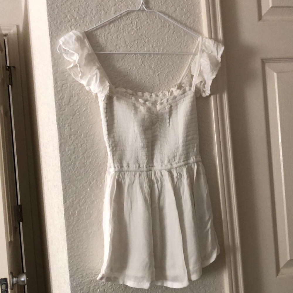 White smocked top